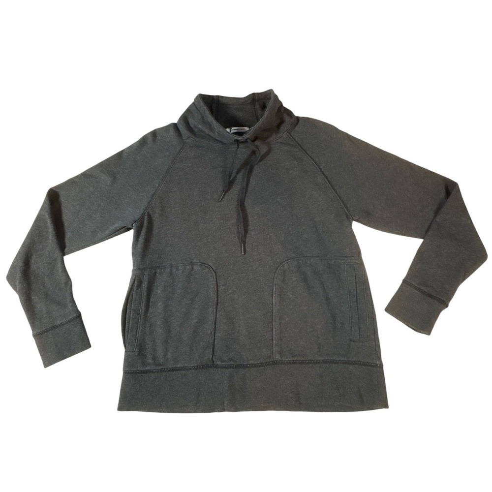 T by Alexander Wang‎ Funnel Neck Pullover Sweatshirt Gray Women's - Picture 2 of 10